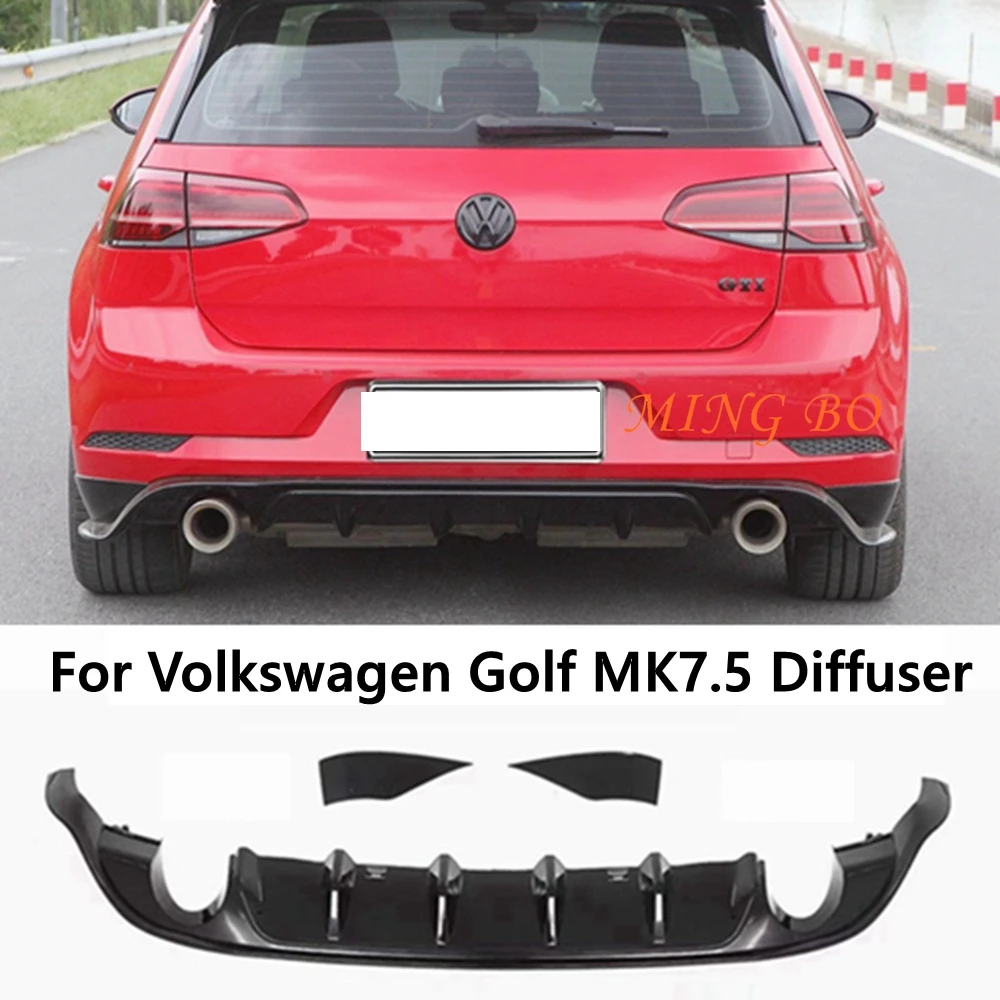 

For Volkswagen Golf MK7.5 GTI TCR High Quality ABS Material Car Rear Bumper Diffuser Rear Side Diverter Spoiler Lip