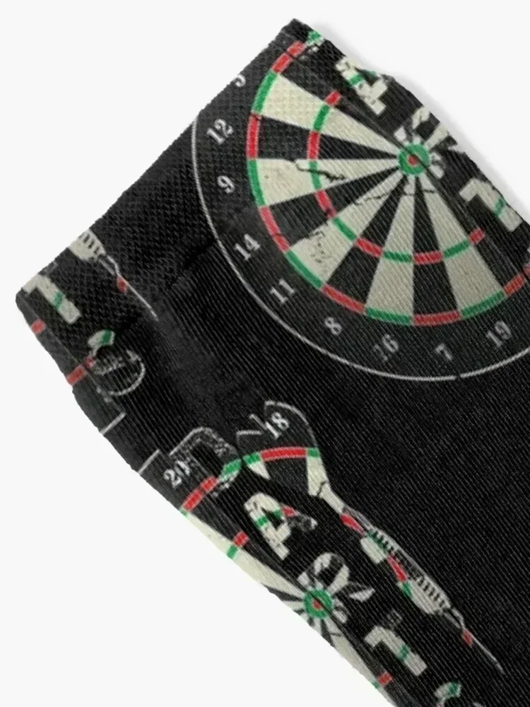 Darts Dartboard Typography Cracked Socks Stockings man golf retro Girl'S Socks Men's