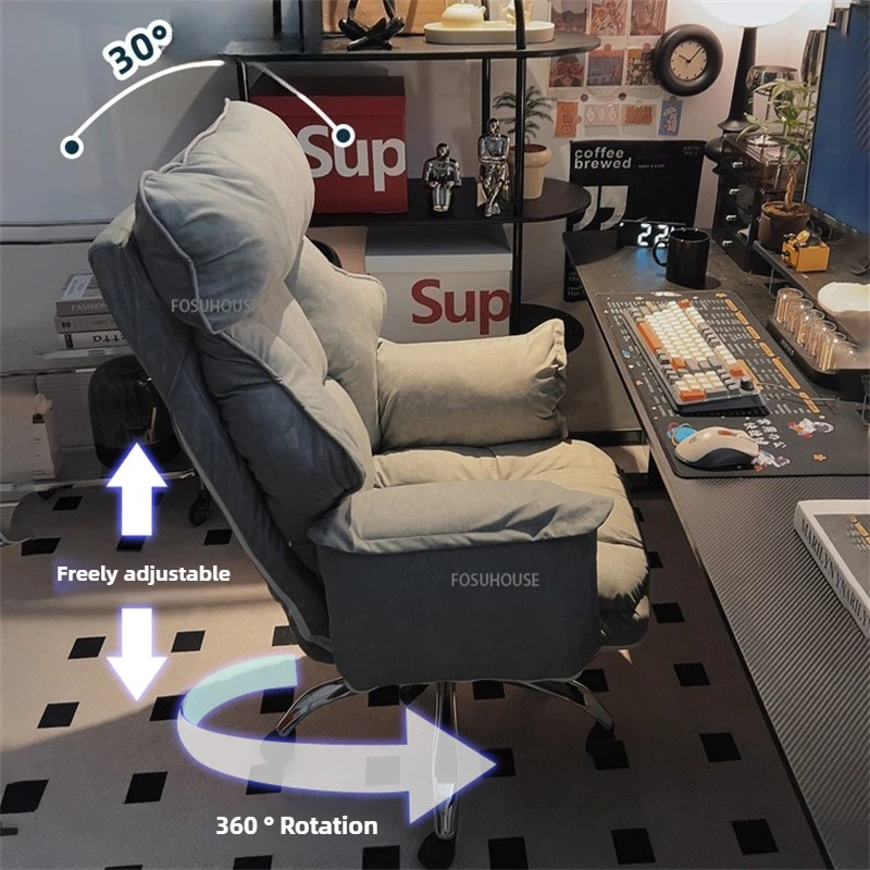 Modern Ergonomic Gaming Office Chair, Swivel Recliner Sofa, Height Adjustable Relaxing Computer Chair for Office Furniture