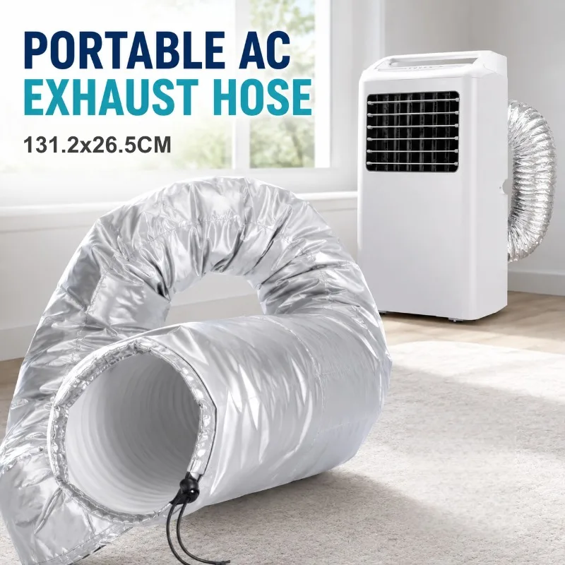 Heat Insulated Air Conditioner Pipe Cover Flexible 5-5.9-inch AC Hose Protector UV Resistant Split Aircon Pipe Decor Wrap Sleeve