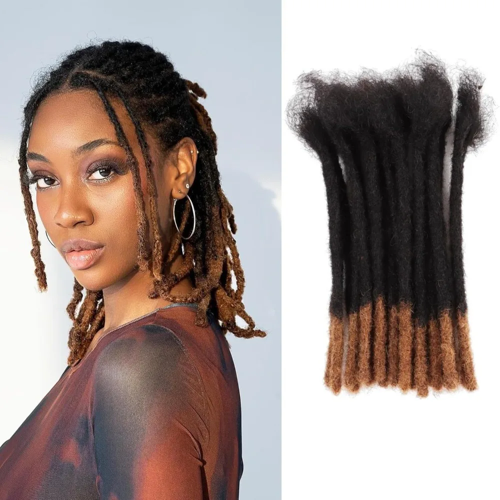 0.6cm 100% Human Hair Dreadlock Extensions T1B/27/30/99j Loc Extensions Human Hair Permanent Loc Extensions Human Hair