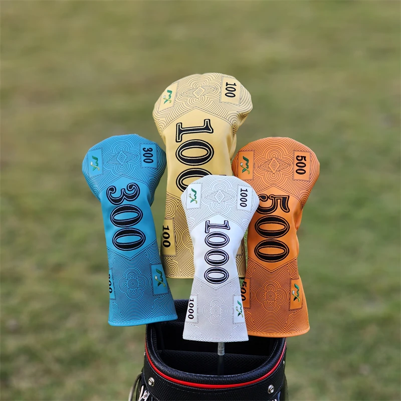 

Чехол для гольф-клуба Get rich Money в американском стиле, чехол для водителя из искусственной кожи премиум-класса, деревянный головной убор Fairway, 3-х деревянный гибридный (UT) Гольф