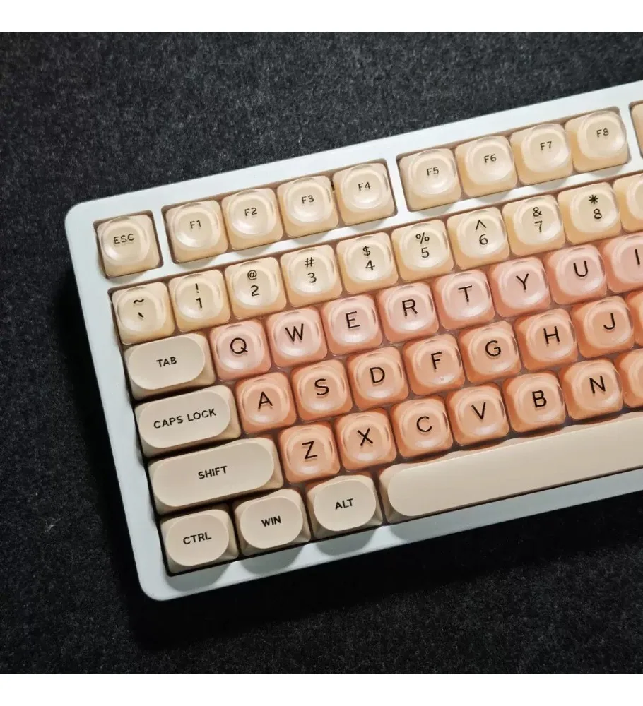 Liquid foundation keycap matte semi-transparent matte surface HOA highly rounded and cute personalized small full set of
