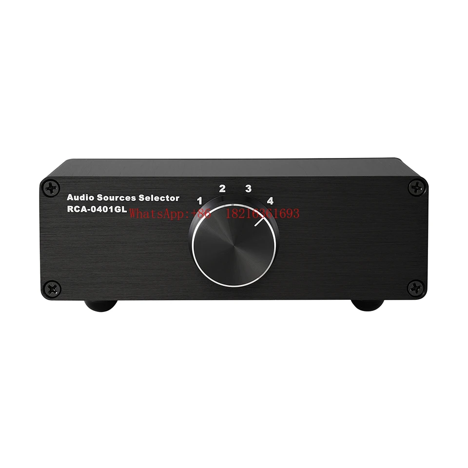 2-channel Stereo RCA Audio Switch Box Selector for HiFi Home Theater, 4-in-1-out, 3-in-3-out Signal Source Switch