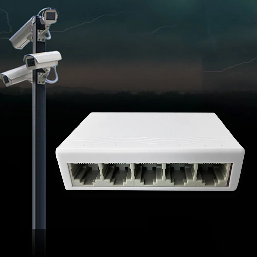 5 Port Gigabit Ethernet Switch Mini Network Switches 10/100/1000Mbps Home Network Hub Plastic/Metal Case Plug & Play