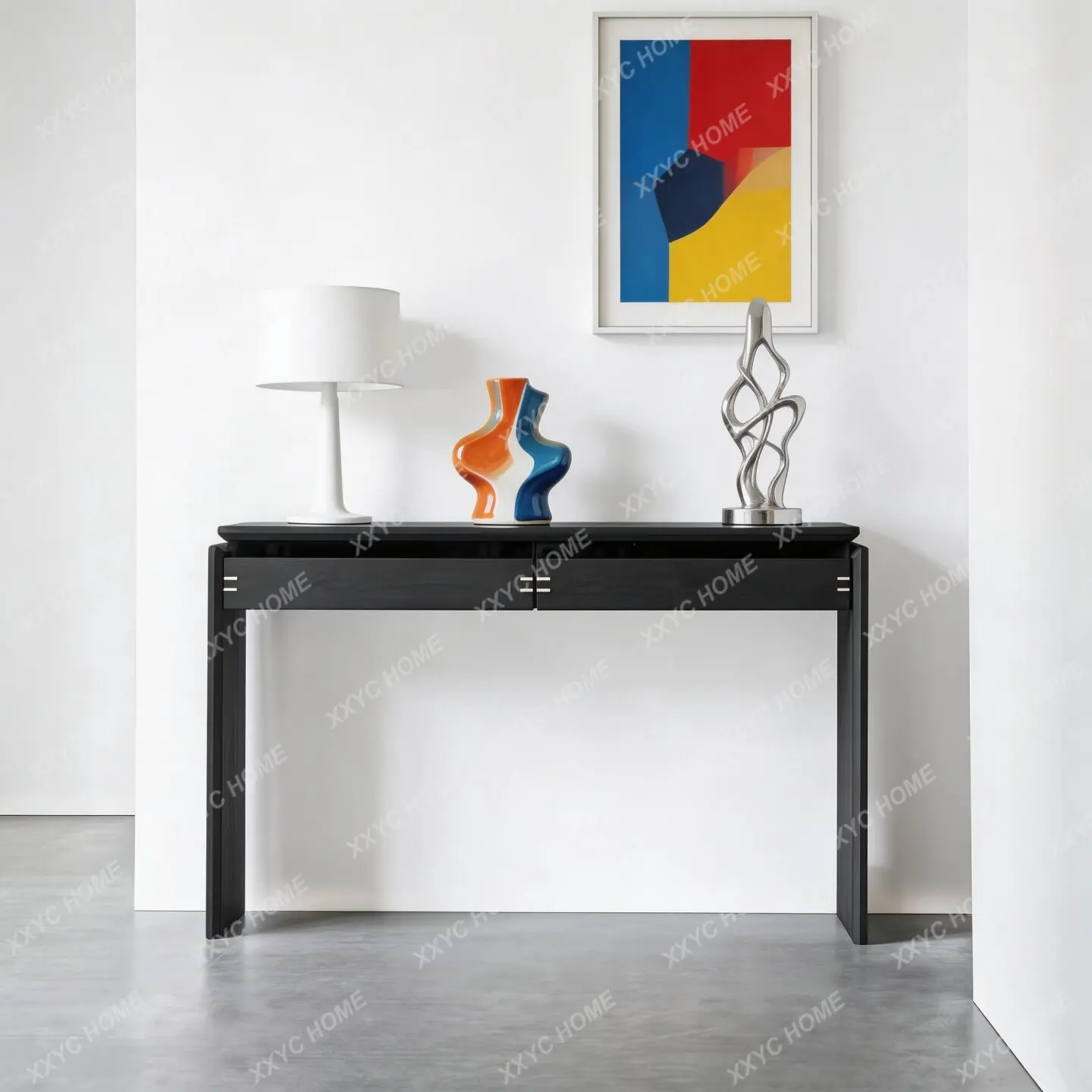 FFEntrance table with drawers Solid wood sofa back mountain table Household long table Small apartment against the wall