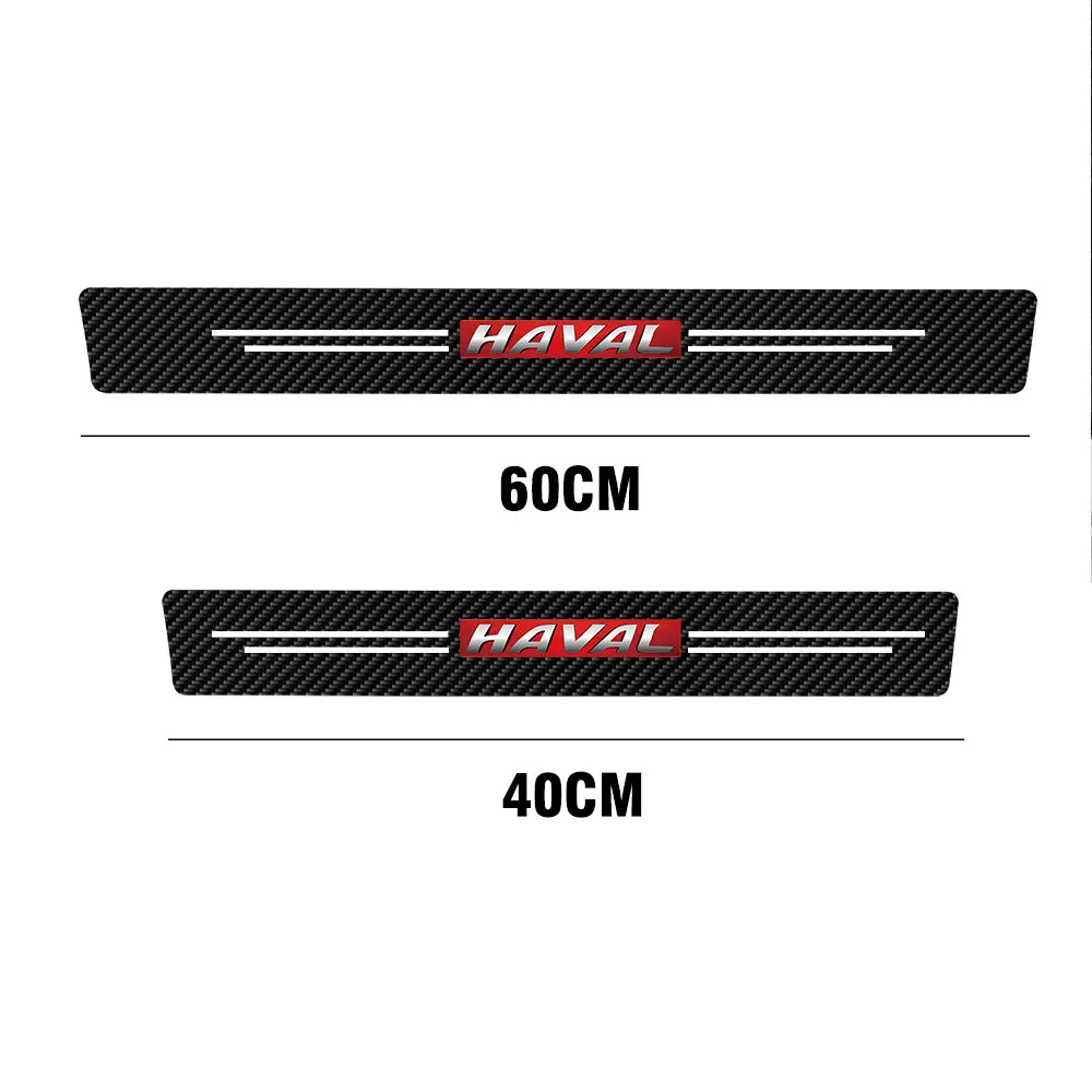 4Pcs Car Door Sill Protection Sticker Leather Anti-scratch Bumper Sticker For Haval Dargo Jolion H9 H6S H2S F7  H5 H6 H7 H8 M4