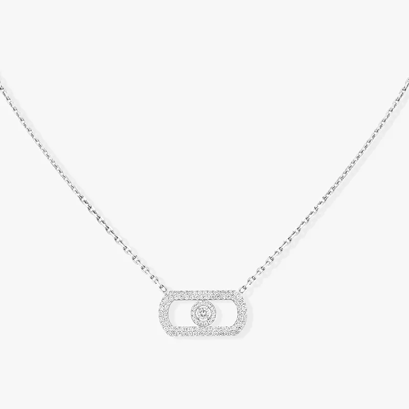 Moving Diamond Necklaces Classic SO MOVE Trendy Jewelry S925 Sterling Silver Necklace for Women's High End Wedding Gifts