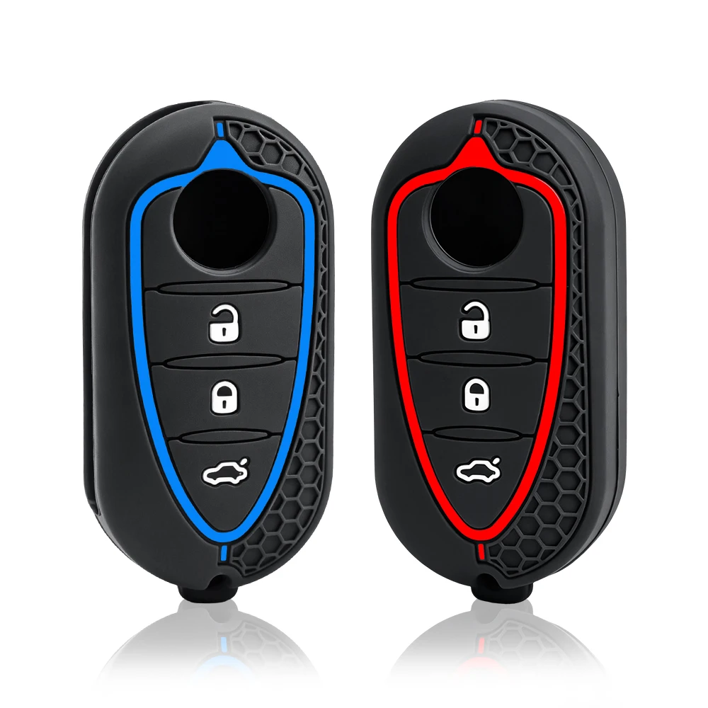 Silicone Key Cover Holder For Alfa Romeo Giulietta Myth Junior 4C Romeo Mito Myth 159 GTO GTA Car Remote Control Car Accessories