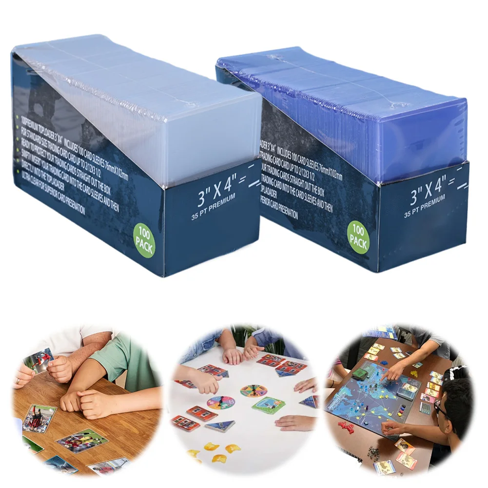 

200 шт. 3 в X 4 в рукавах для карточек 35 PT с верхней загрузкой для карточек Защитная пленка для карточек для спортивных футбольных игр
