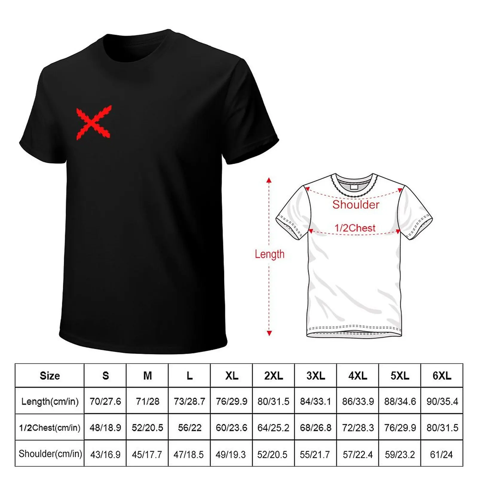 Burgundy Cross T-Shirt aesthetic clothes custom t shirt oversized graphic tee oversizeds mens graphic t-shirts anime
