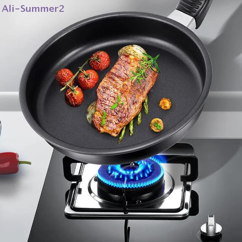 {Summer2} {Summer2} Mini Frying Pan Non-Stick Thickened Stainless Steel Frypan Pot Fried Eggs Saucepan Gas For Kitchen Cookware