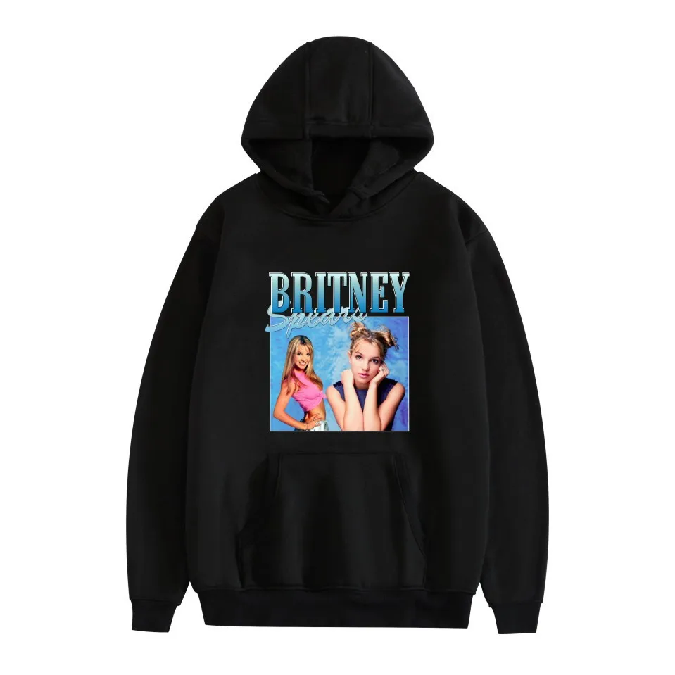 Singer Britney Spears Print Hoodies Men Women Casual Oversized Hoodie Streetwear Hooded Sweatshirts Y2k Pullover Unisex Clothing