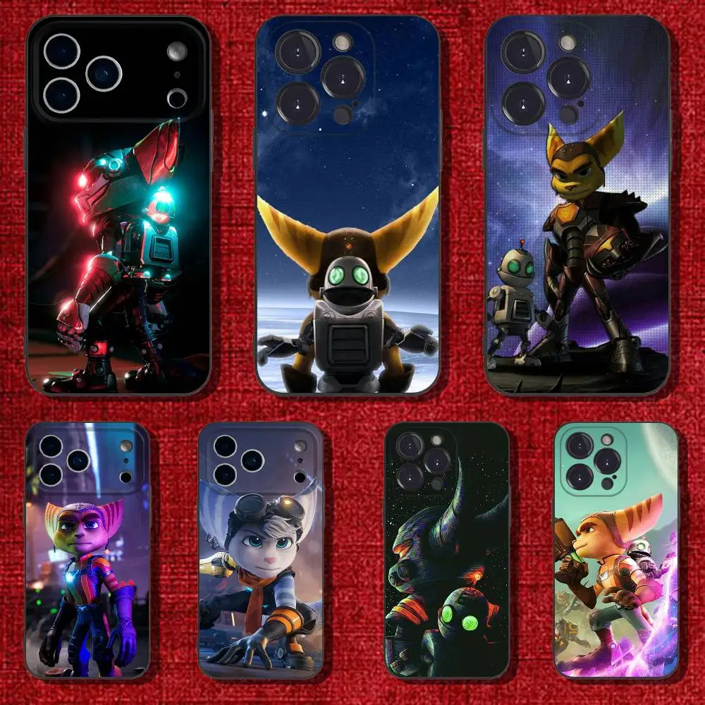 

R-Ratchet Clank Phone Case For iPhone 6,17,16,15,14,13,12,11 Plus,Pro Max,XS,X,XR,SE,Mini,8,7,Soft Silicone Black Cover