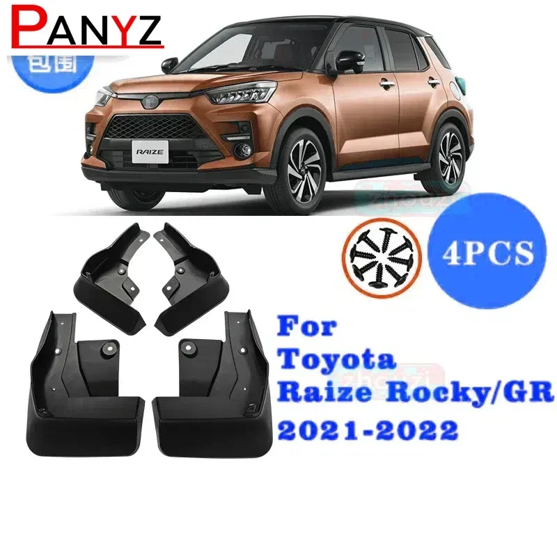 

Mud Flaps For Toyota Raize Rocky GR 2020 2021 Splash Guards Fender MudFlaps Front Rear Mudguards Car Accessories