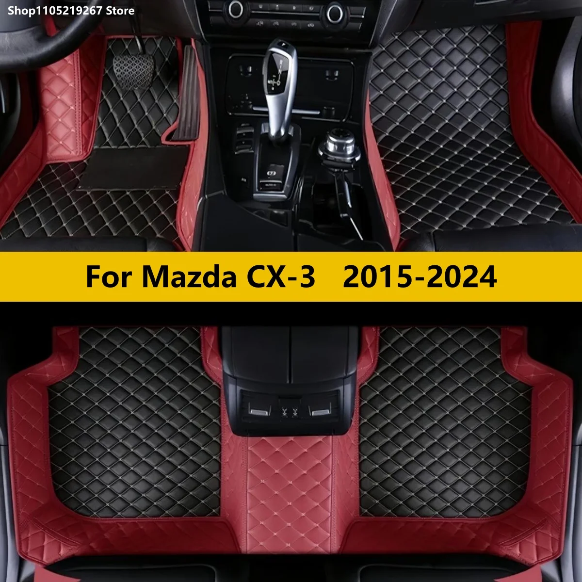 

Car Floor Mats For Mazda CX-3 2015 2016 2017 2018 2019 2020 2021 2022 2023 2024Auto Front Rear Row Full Set Carpet Pads Foot Mat