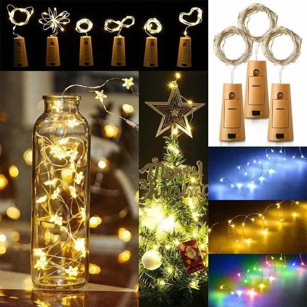 Wine Bottles String Lights Fairy DecorCopper Wire Starry Fairy Lights Battery Operated Lights for Bedroom Parties Wedding