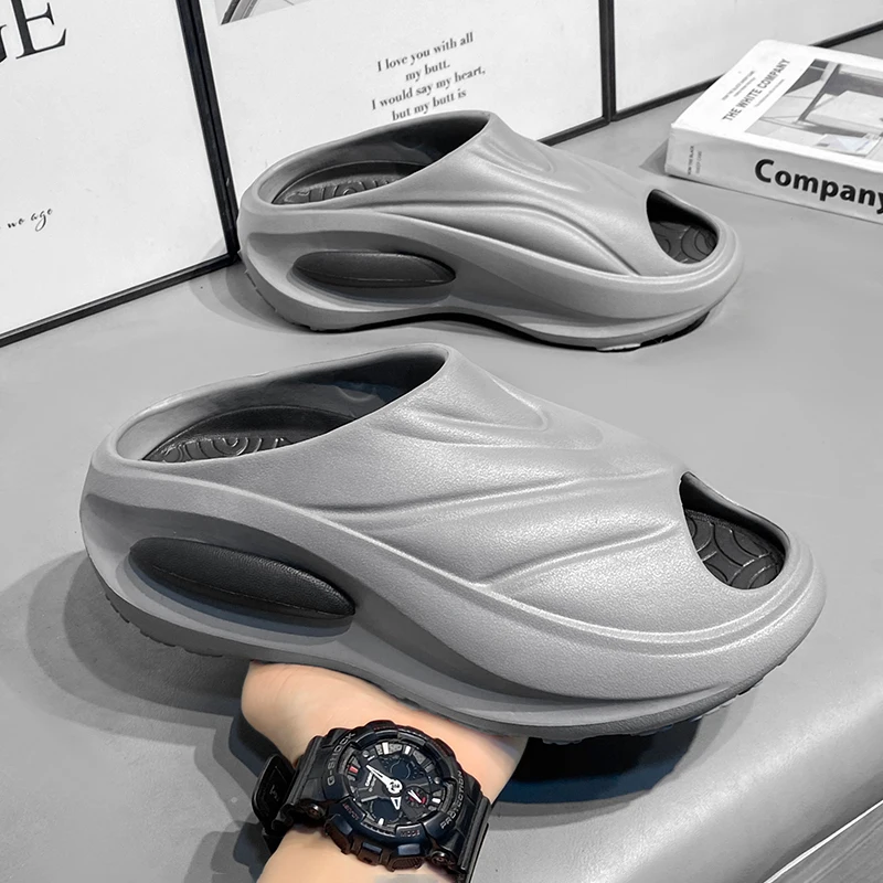 

2025i кокосовые тапочки yeezy, сандалии на толстой подошве с облаком, летние модные пляжные мужские тапочки с мягкой подошвой, женские сандалии, шлепанцы из ЭВА