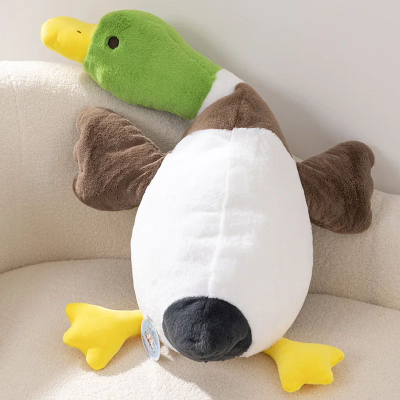 

70-110cm New Big Duck Plush Toys Cute Green Duck Stuffed Pillow Soft Duck & Geese Animal Cushion Room Decor Birthday Present