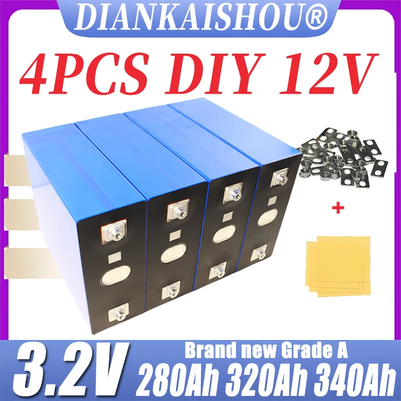 4 قطعة 3.2 فولت 32ah 280ah 310ah 320ah 340ah LiFePO4 بطارية ليثيوم فوسفات الحديد بطارية ل 4S لتقوم بها بنفسك 12 فولت عربة جولف يخت RV الشمسية #1