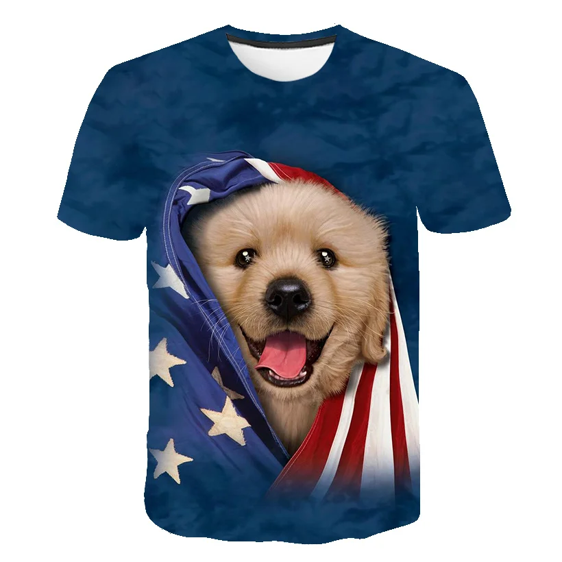 Boys Girls Dogs 3D Printed T-shirts Clothing Kids Street Tees Tops Children Short-sleeve O-Neck Summer Fashion Casual Top Tshirt