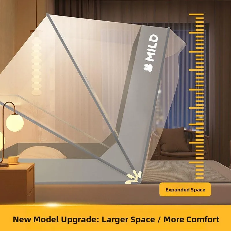 2025 New Foldable Mosquito Net Bedroom No Installation Mongolian Tent Anti-Mosquito Cover Encryption Anti-Fall Dormitory