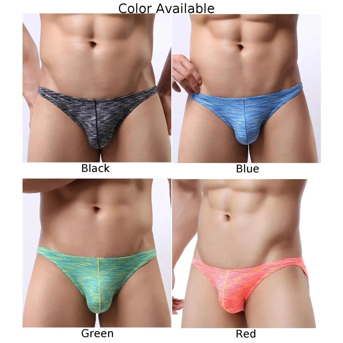 New Mens Sexy Lingerie Multi Color Low Rise G-String Thong Pouch Bulge Briefs Underwear Breathable Stretch Casual Male T-back