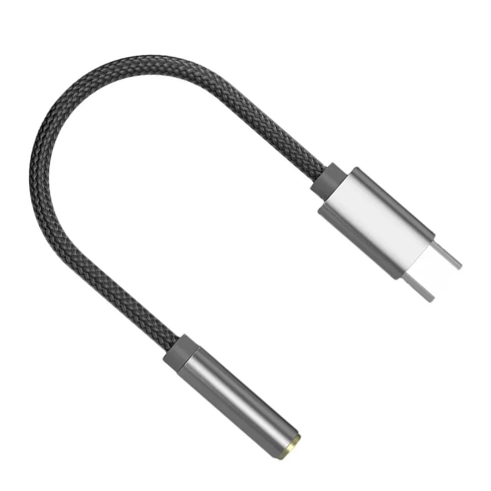 For KZ AM01 Type-C To 3.5mm Audio Adapter DAC  IC Dual Chip Earphone Audio Cable Headphone Adapter Audio Cable For Xiaomi