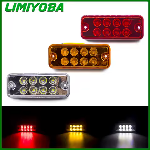 4pcs 12V 24V LED Side Marker Light Light Turn Signal Lamp for Truck Trailer Lorry Caravan Sealed Waterproof Clearance Light