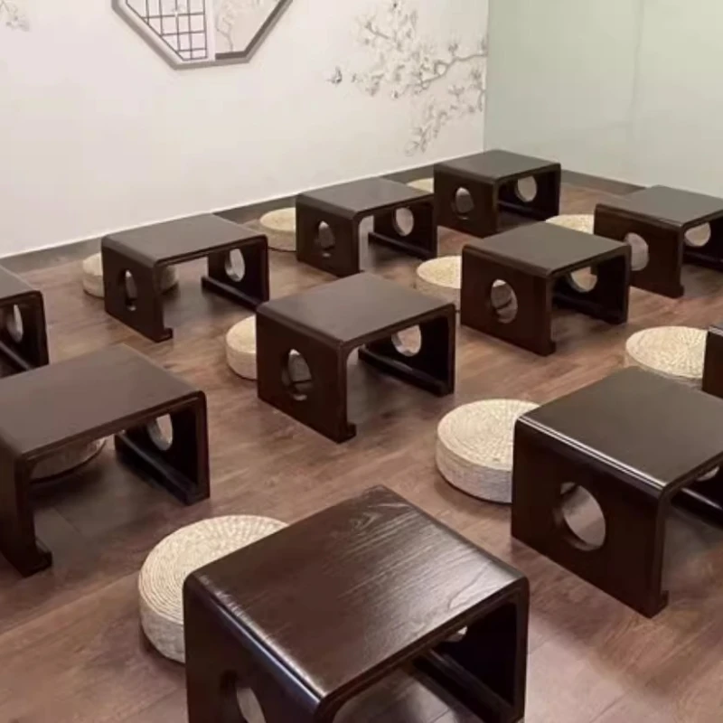 حامل تاتامي من الخشب الصلب طاولة الدراسة الصينية التقليدية الحد الأدنى شرفة مكتب الشاي المنزل Guqin أثاث متعدد الوظائف