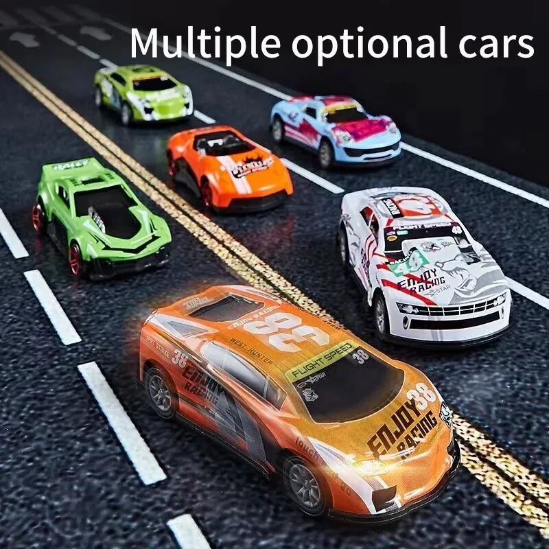 エジェクターコンテナトラック 4層エンジニアリングカー 合金車6台付き 子供のおもちゃ プルバックカーおもちゃ クリスマス感謝祭ギフト