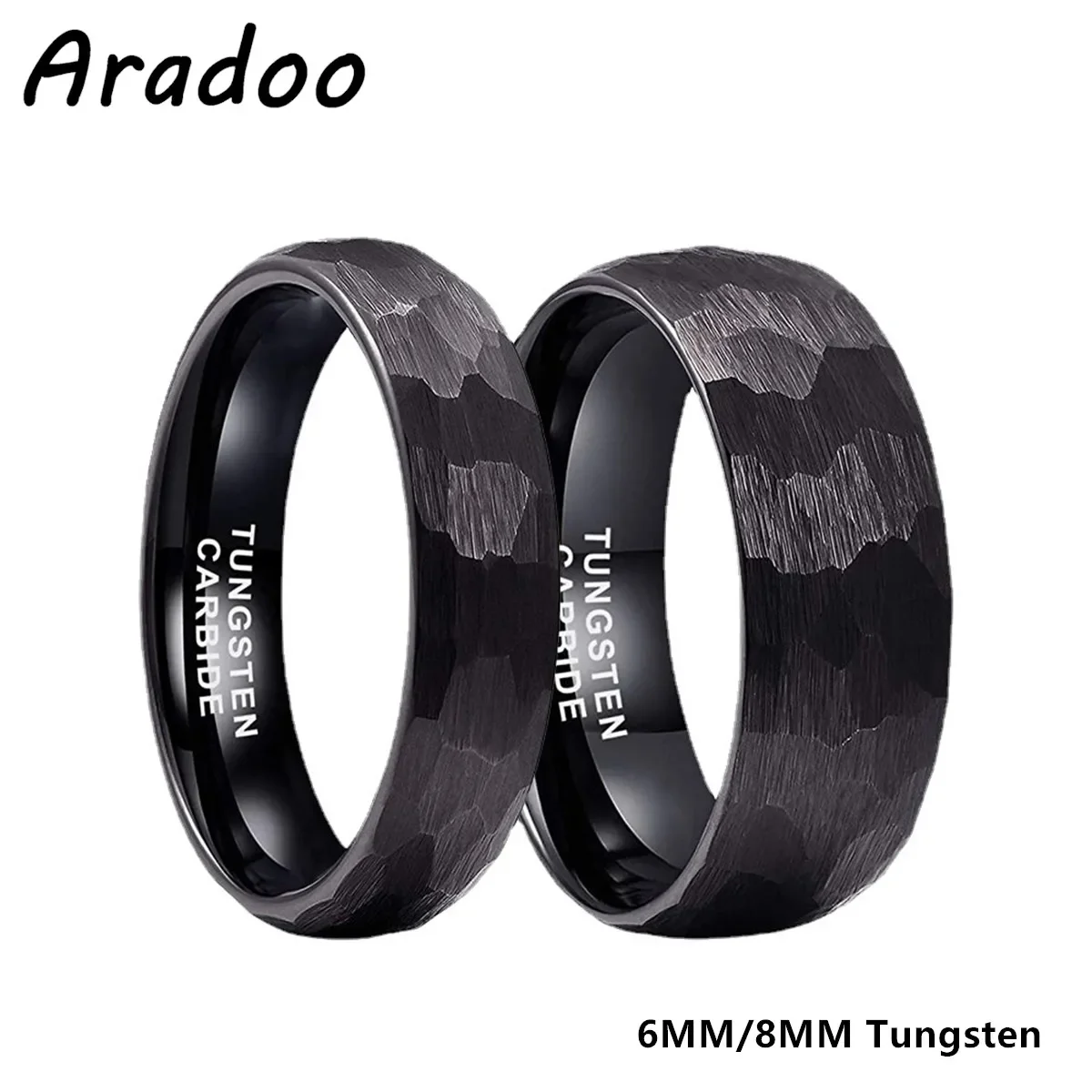 

Simple Fashion Tungsten Steel Ring Black Tungsten Carbide Ring Mens Ring Couples Rings