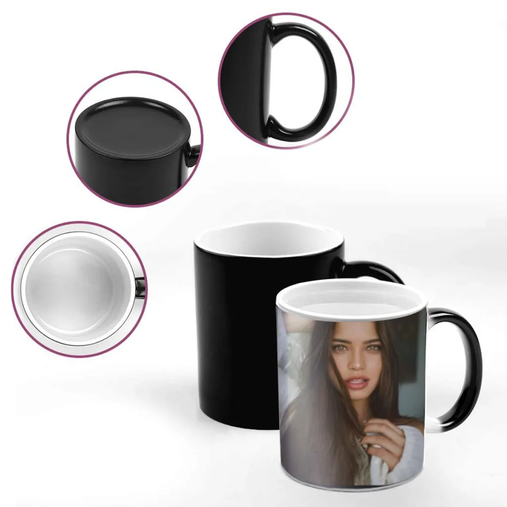 Singer Emilia Mernes mp3 Vintage Magic Hot Cold Heat Temperature Sensitive Color-Changing Coffee Tea Milk Mug Cup