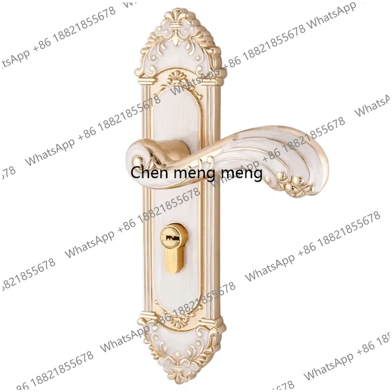 European Style Room Lock, Bedroom Lock, Wooden Door, Simple and Silent Door Handle, 35-50mm Hole Spacing, Universal Lock Set