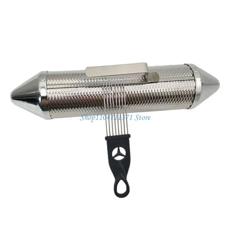 P9FC Guiro Shaker Instrument Tool Set con raspador para actuaciones percusión profesional Guiro Metal Guiro Instruments