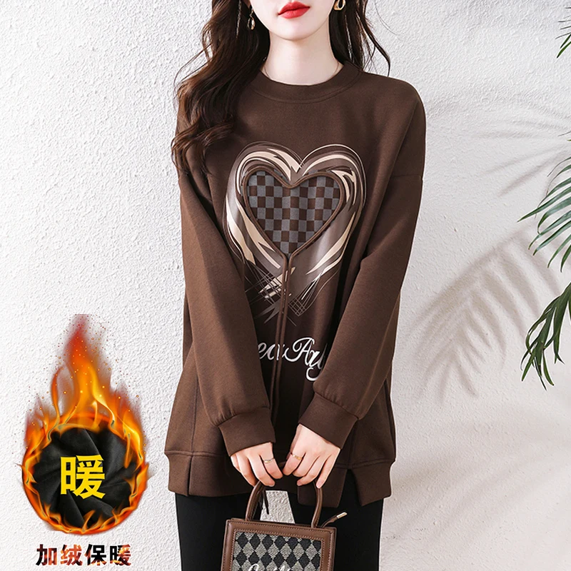 

2023 Spring Autumn Sweatshirts Women's Clothing Retro Large Size Loose T Shirts Long Sleeve Girls Hoodies Tops jp873