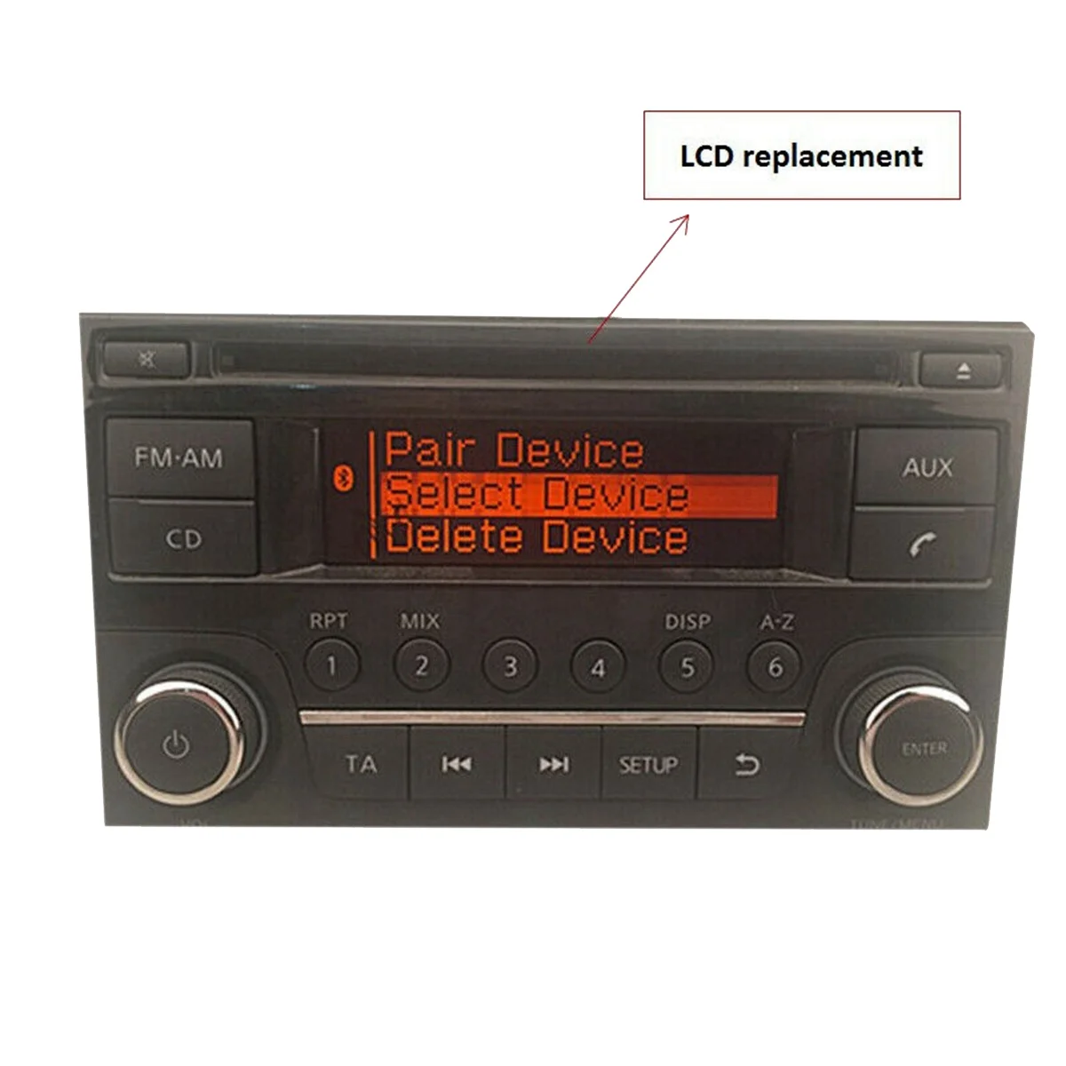 Odtwarzacz CD FM Radio Pixel zastępuje ekran wyświetlacza LCD dla Nissan Juke Qashqai X-Trail Frontier Note Navara Suzuki równik