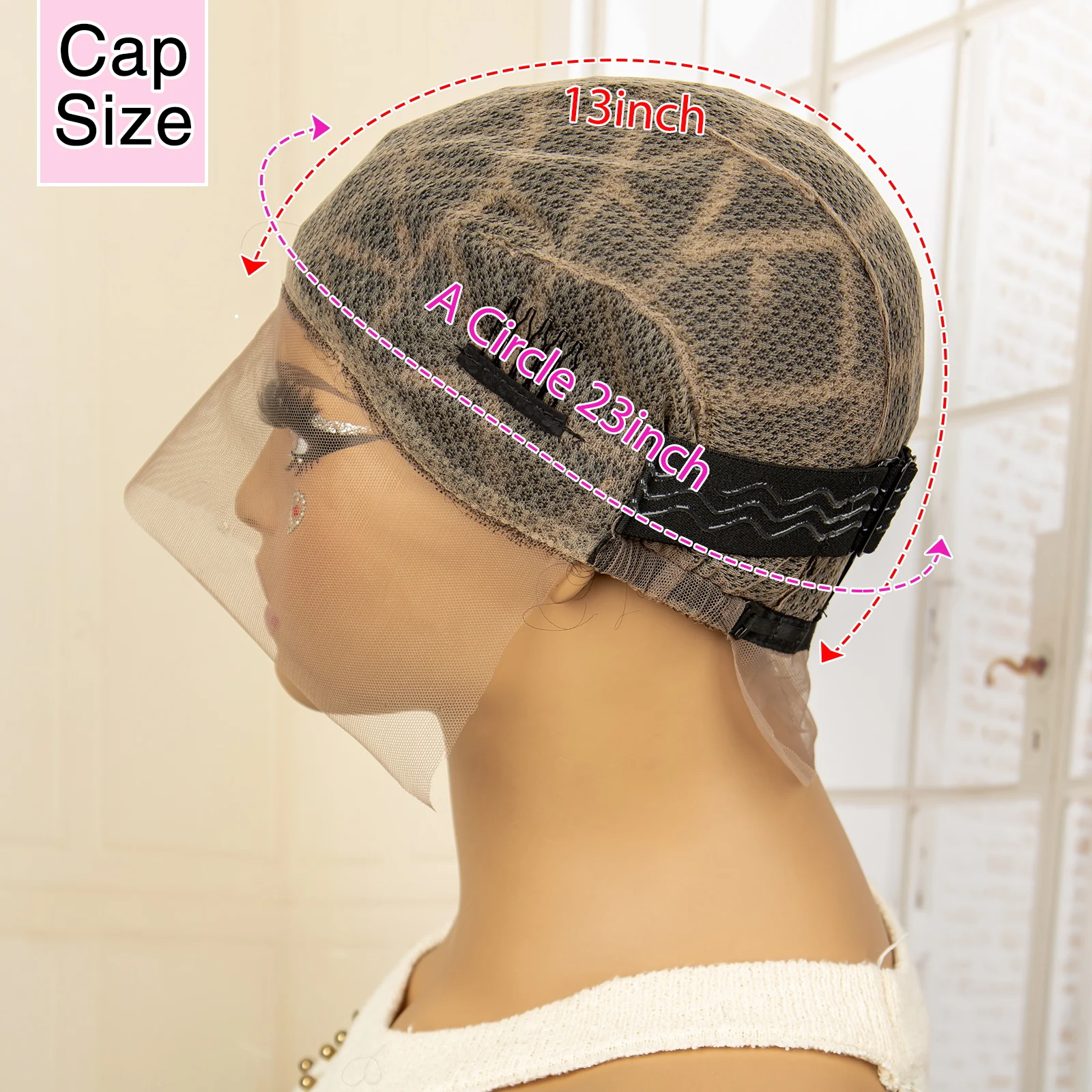 Braided Wig Cap for Box Braids Crochet Braids DIY Wig Cap Full Bouble Lace Braided Wig with Baby Hair Suitable Lace
