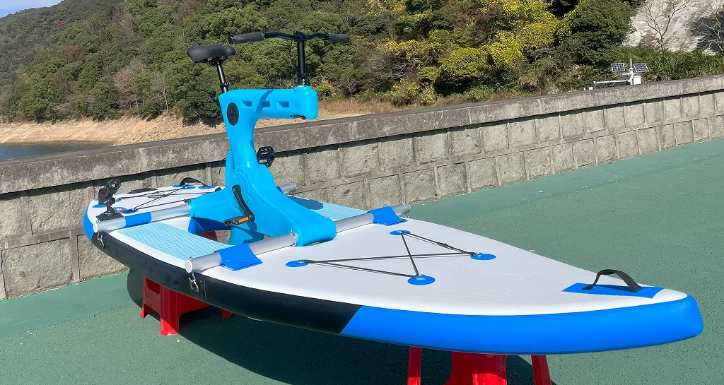 Water Bike Spliceable,PVC Inflatable Load Bearing 150 Kg Drive,SUP Bike Widened Single-Board,for Outdoor Water Sea Lake River