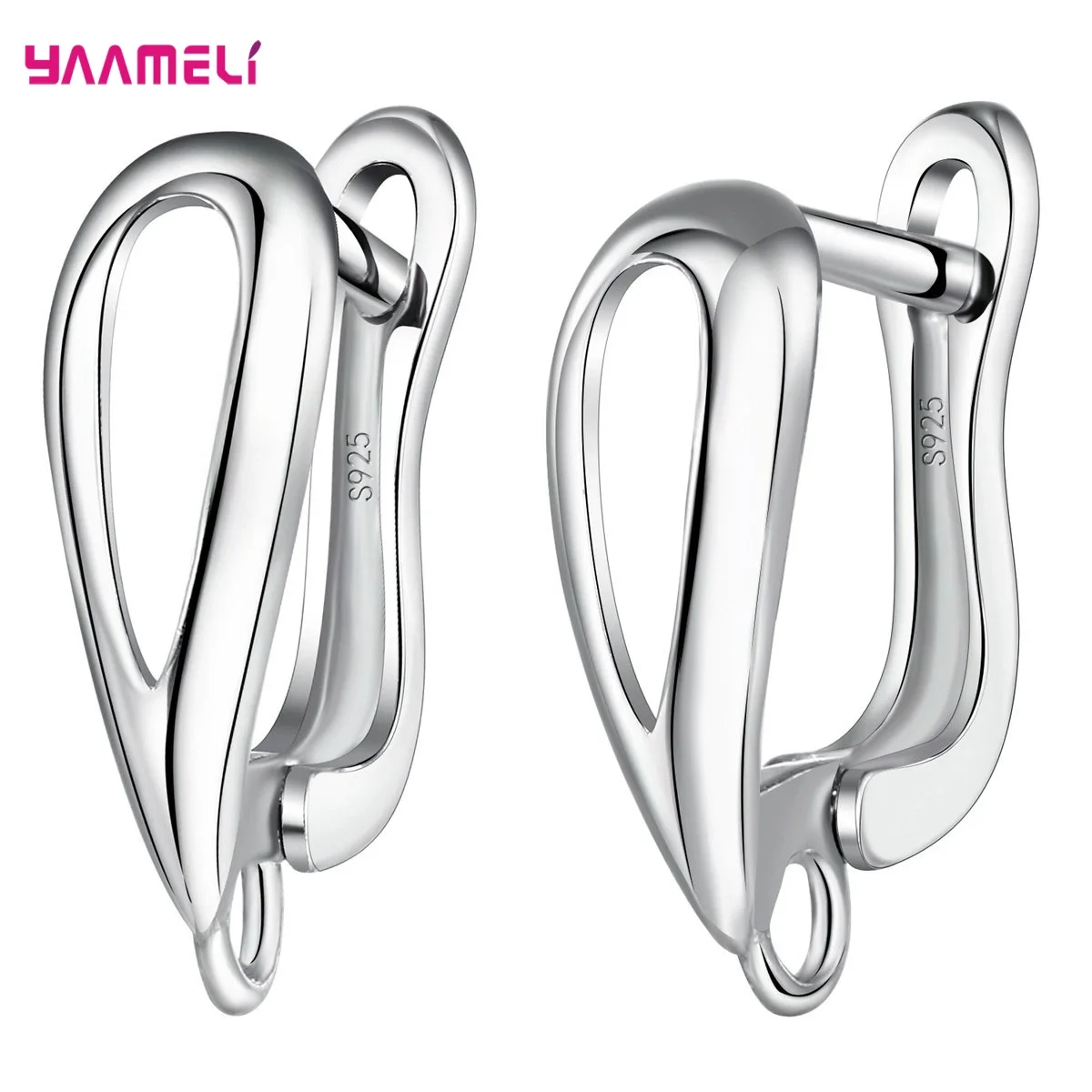 17 Design Option Pure 925 Silver Earrings Making Components DIY Jewelry Findings Smooth Handmade Acessories