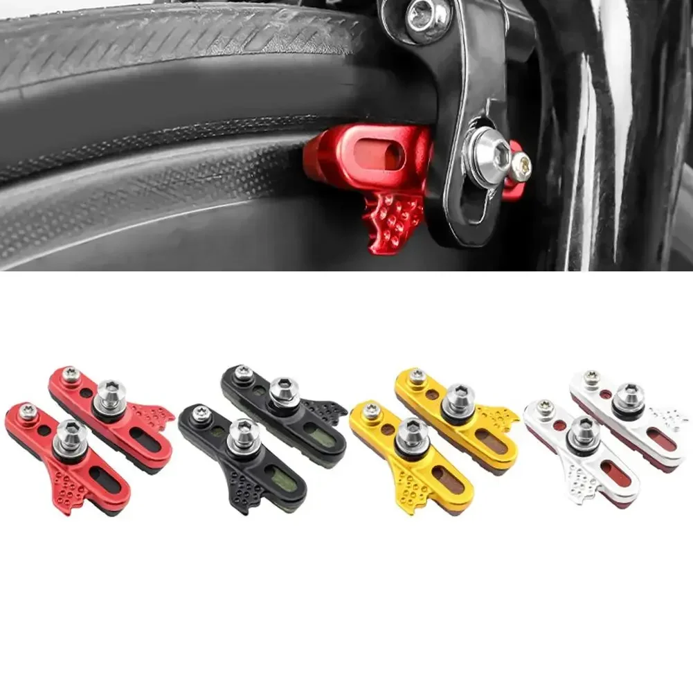 

2pcs Brake Pads Bicycle Carbon Fiber Rim Brake Block Wear-Resistant Replaceable C-Clamp Brakes For Carbon Fiber Rims Accessories