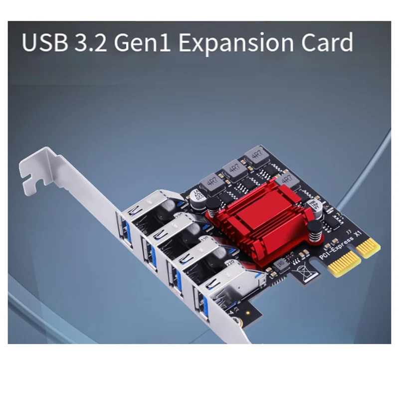 AM-PCIE Expansion Card 4-Port USB3.2 Expansion Card USB3.2 Gen1 Type-C Expansion Card