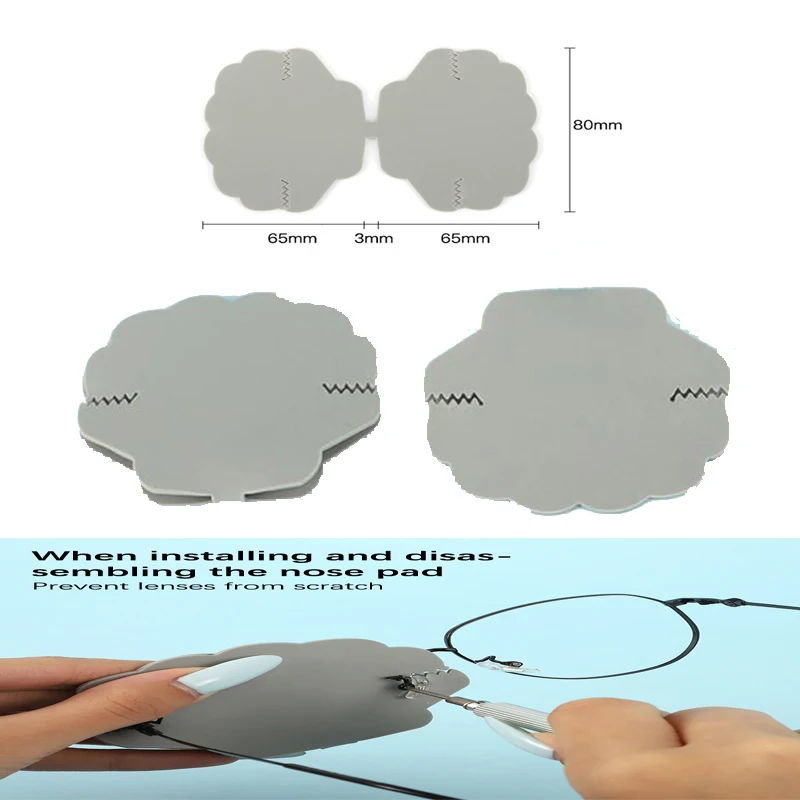 1*Double-Sided Silicone Glasses Lens Cover Protect Len Scratch-Resistant Anti-Wear ForRepairing Eyeglasses And Protecting Lenses