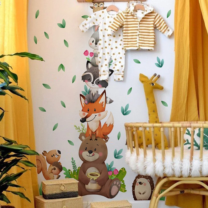 Cartoon Animals Stacking Wall  - огляд і ціна Baby Nursery Green