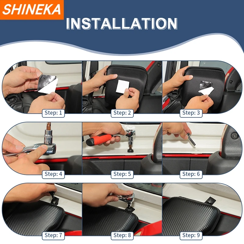 SHINEKA تستيفها مناسبة لسيارة جيب رانجلر JL 4-Door 2024 2025 صندوق تخزين جانبي لصندوق السيارة ملحقات داخلية منظم #4