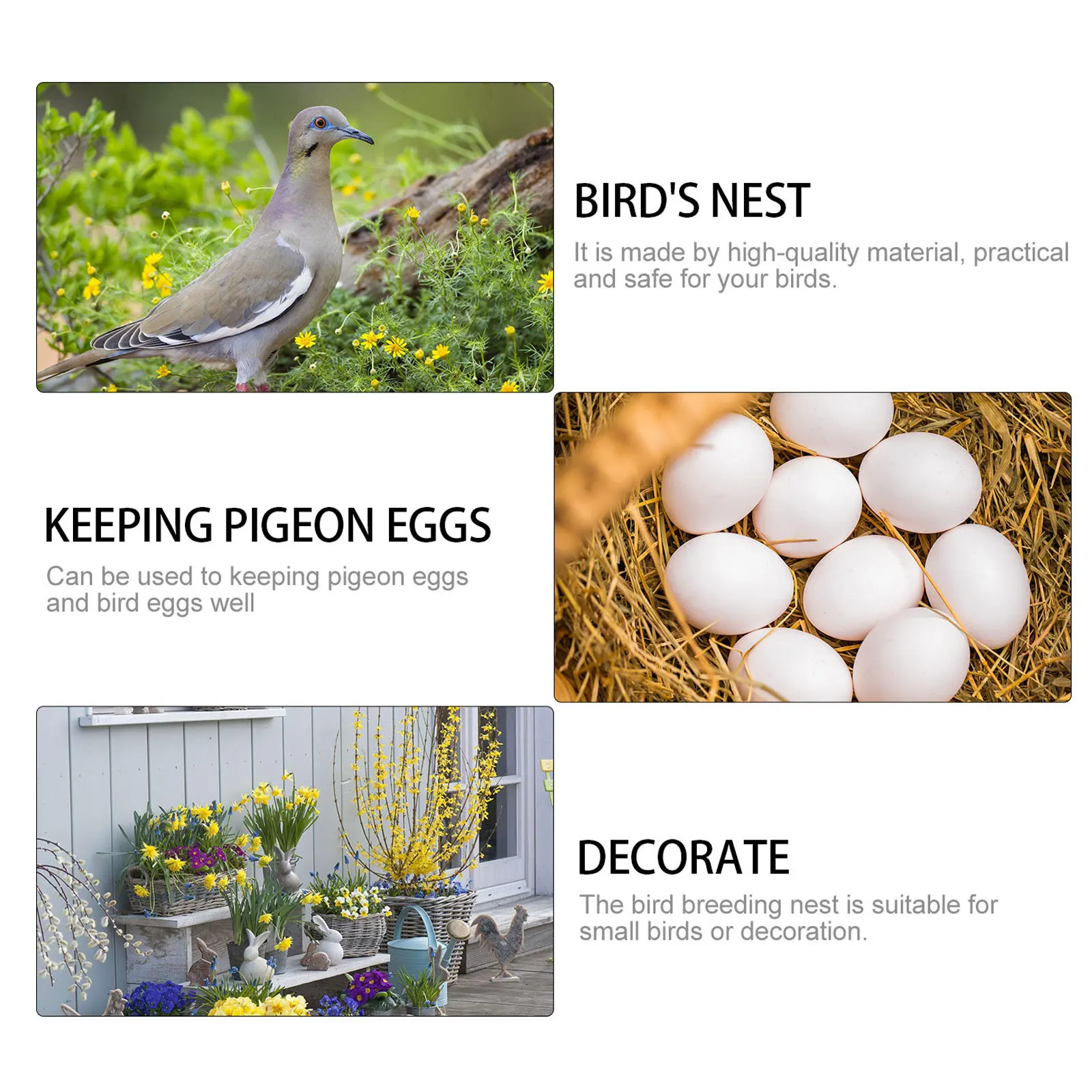 

10Pcs Palm Pigeon Nest Pad Natural Breathable Scratch Resistant Bird Egg Breeding Nest Mat Supplies Bird Egg Pad