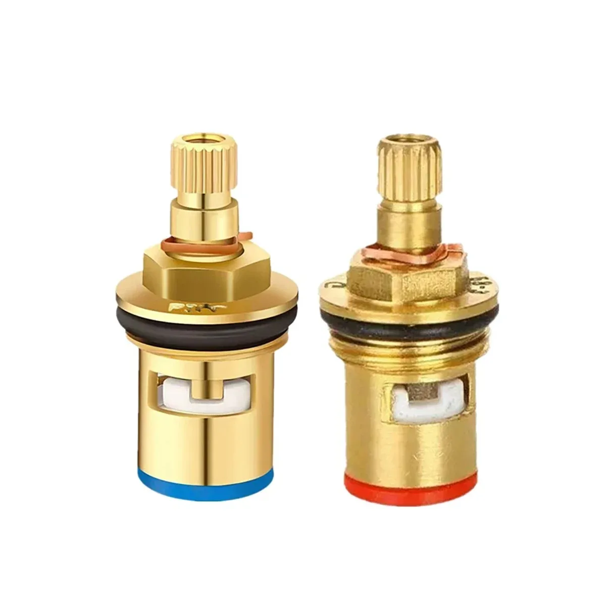 1/2pc Universal Replacement Tap Valves Brass Ceramic Disc Cartridge Inner Faucet Valve for Bathroom, Clockwise or Anti-clockwise