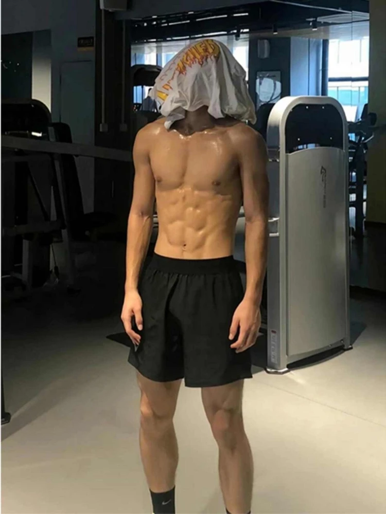 

Bla Nylon Qui Dry Baskeall orts Men's Summer Fitn Ice Silk Pants American Knee-High Four-Fifths Length Sportswear