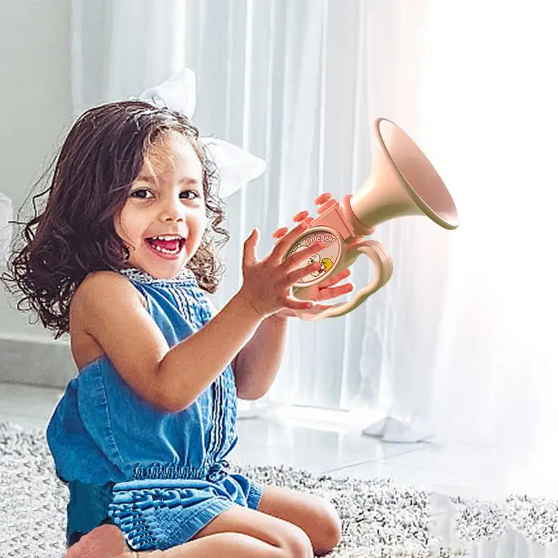 Trumpet Toy Cartoon Mini Trumpet Toy Saxophone Blow Horn Noise Makers Learning And Educational Toys For Children Boys Girls Over