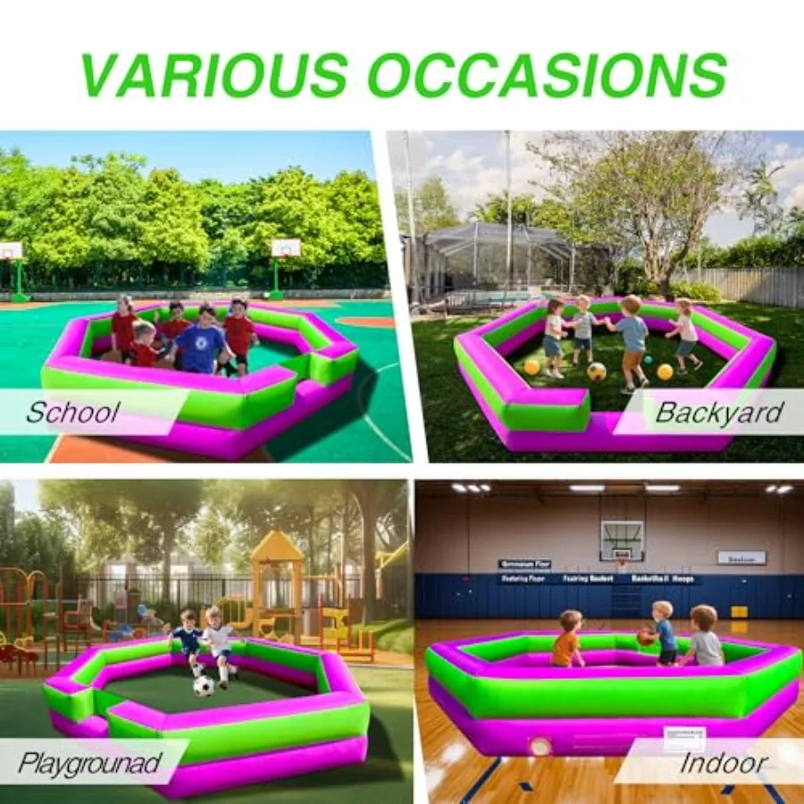 20피트 풍선 가가볼 풀장 (가가볼 포함) 실내/실외 스포츠, 학교/가족 활동, 간편 설치, 녹색/보라색